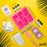 Goat Milk Soap Making Kit for Adults – 2lb Pre-Cut Base, 6 Colors, 6 Scents, Silicone Mold, Pitcher & Gift Boxes – All-in-One DIY Soap Kit with Supplies Maboko