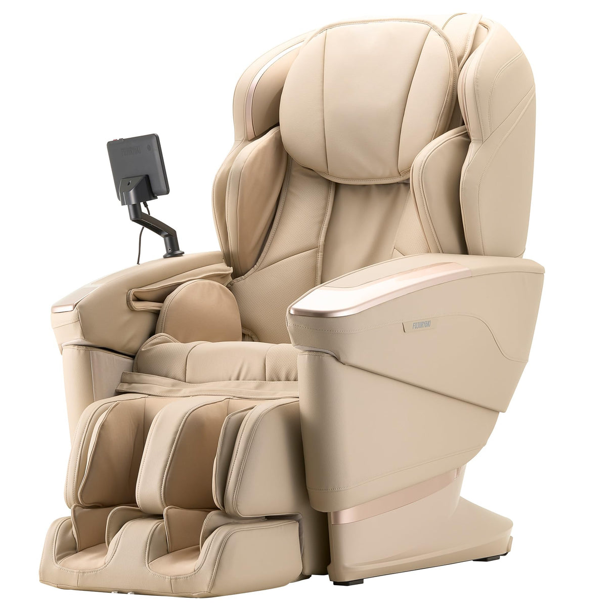 FUJIIRYOKI Cyber Relax Ai 5D Massage Chair - Advanced Massage Technology, Relaxing, Therapeutic, Home & Office, Stainless Steel Base, Polyurethane Foam, Accommodates 6'4" (Cream) FUJIIRYOKI