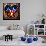 CHWGLFGG 5D Diamond Art Kits for Adults Beginners, Heart-Shaped Horse Landscape Diamond Painting Kits, DIY Full Round Drill Paint by Diamonds Dot Gem Art for Adults, Home Wall Decor 13.7X 13.7 Inch CHWGLFGG