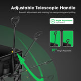 VIVOSUN Collapsible Folding Wagon, Outdoor Utility with All-Terrain Wheels, Adjustable Handle, Cup Holders & Side Pockets, for Camping, Shopping, Garden, 210Lbs Capacity, Black VIVOSUN