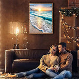 VIGEGU Paint by Numbers Kit for Adults with Framed,Beach Landscape Paint by Number DIY Adult Paint by Number Kits Acrylic Oil Painting for Wall Decor 10x12in VIGEGU