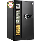 Tenamic Deluxe Biometric Fingerprint Safe Box Smart Touch Screen Fireproof Safe for Home Office Hotel 3.83 Cubic Tenamic