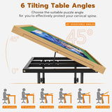 upvercy Large Puzzle Table with 2 Drawers for 300-1500 Piece Puzzles - Rolling Puzzle Table with Adjustable Height & Angle, Puzzle Board with Felt, Cover, Storage Drawer for Adults upvercy