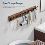 Tatub 38.6" Rustic Coat Rack Wall Mount with 10 Hooks, Large Coat Hanger Wall Mount, Heavy Duty Farmhouse Entryway Organizer Hooks for Hanging, Hat, Bag, Jacket Tatub