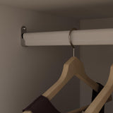 AGOTENI Armoire Wardrobe Closet with 4 Doors & 2 Hanging Rods, Wooden Clothing Storage Cabinet with Drawers & Shelves for Bedroom, White, 19.7" D x 63" W x 70.9" H AGOTENI