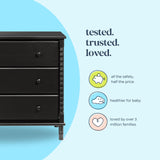 Davinci Jenny Lind Spindle 3-Drawer Dresser in Ebony DaVinci