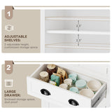 Homall 72" Pantry Storage Cabinet, Kitchen Freestanding Cupboard with Adjustable Shelves & Large Drawer, Tall Buffet Sideboard for Kitchen, Dining Room (White) Homall