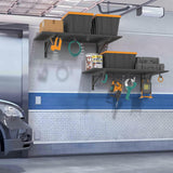 Jusgym 2-Pack 2x4ft Garage Shelving Wall Mounted, 2' x 4' Heavy Duty Garage Storage Shelves with Hooks, 400LB Capacity Jusgym