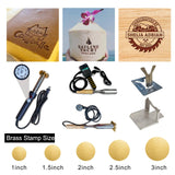 Custom Electric Wood Branding Iron Logo Personalized Metal Branding Iron for Meat Leather Cake Customized Wood Burning Stamp Wedding Gifts 2 inches 300W GBVllexuii
