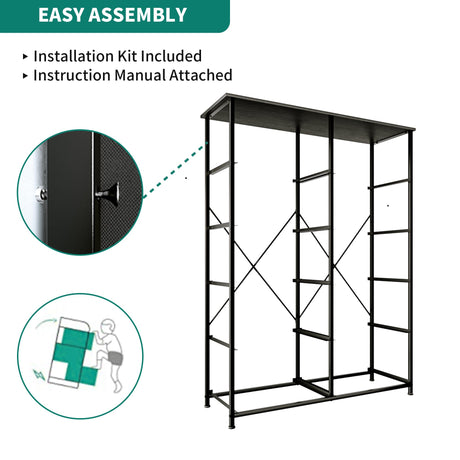 YITAHOME 10 Drawer Dresser - Fabric Storage Tower, Organizer Unit for Living Room, Hallway, Closets - Sturdy Steel Frame, Wooden Top & Easy Pull Fabric Bins YITAHOME