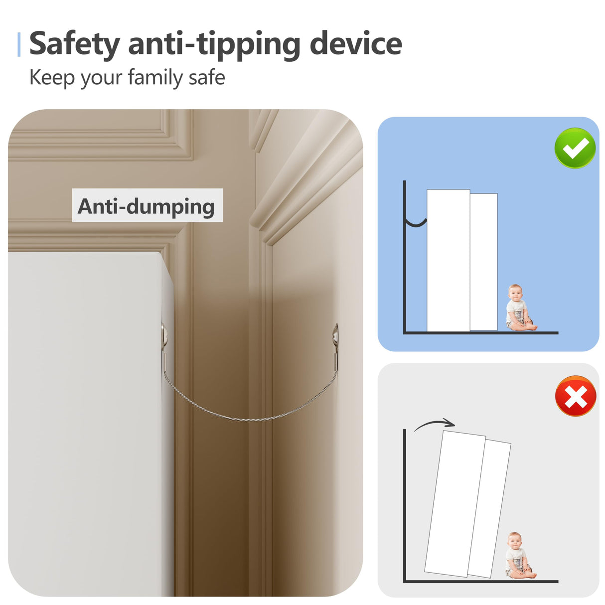 RISTERN White Metal Storage Cabinet, 48" Steel Cabinets for Home Office, Kitchen Pantry Storage Cabinet with Doors and 3 Adjustable Shelves, for Office, Home, Garage, School RISTERN