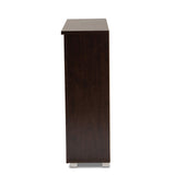 Baxton Studio Adalwin 3-Door Shoe Storage Cabinet, Dark Brown (118-6517-HiT) Baxton Studio