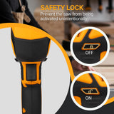 Cordless Reciprocating Saw: DEKOPRO 20Volt Battery Powered Mini Reciprocating Saw, Compact Electric Metal Blades Tool, Power Hand Saws for Wood work, Cut DEKOPRO