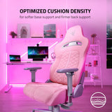 Razer Enki Gaming Chair: All-Day Comfort - Built-in Lumbar Arch - Optimized Cushion Density - Dual-Textured, Eco-Friendly Synthetic Leather - Reactive Seat Tilt & 152-Degree Recline - Pink Razer