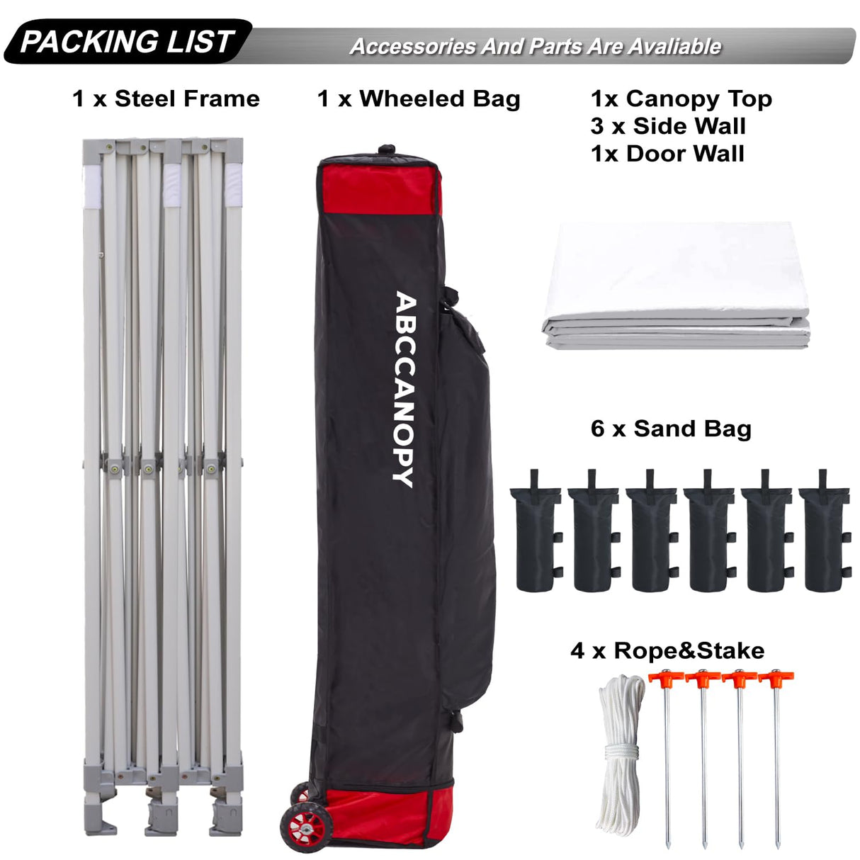 ABCCANOPY Easy Pop Up Canopy Tent with Sidewalls 10X20 Commercial -Series,White ABCCANOPY