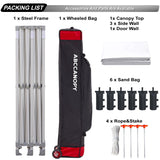 ABCCANOPY Easy Pop Up Canopy Tent with Sidewalls 10X20 Commercial -Series,White ABCCANOPY