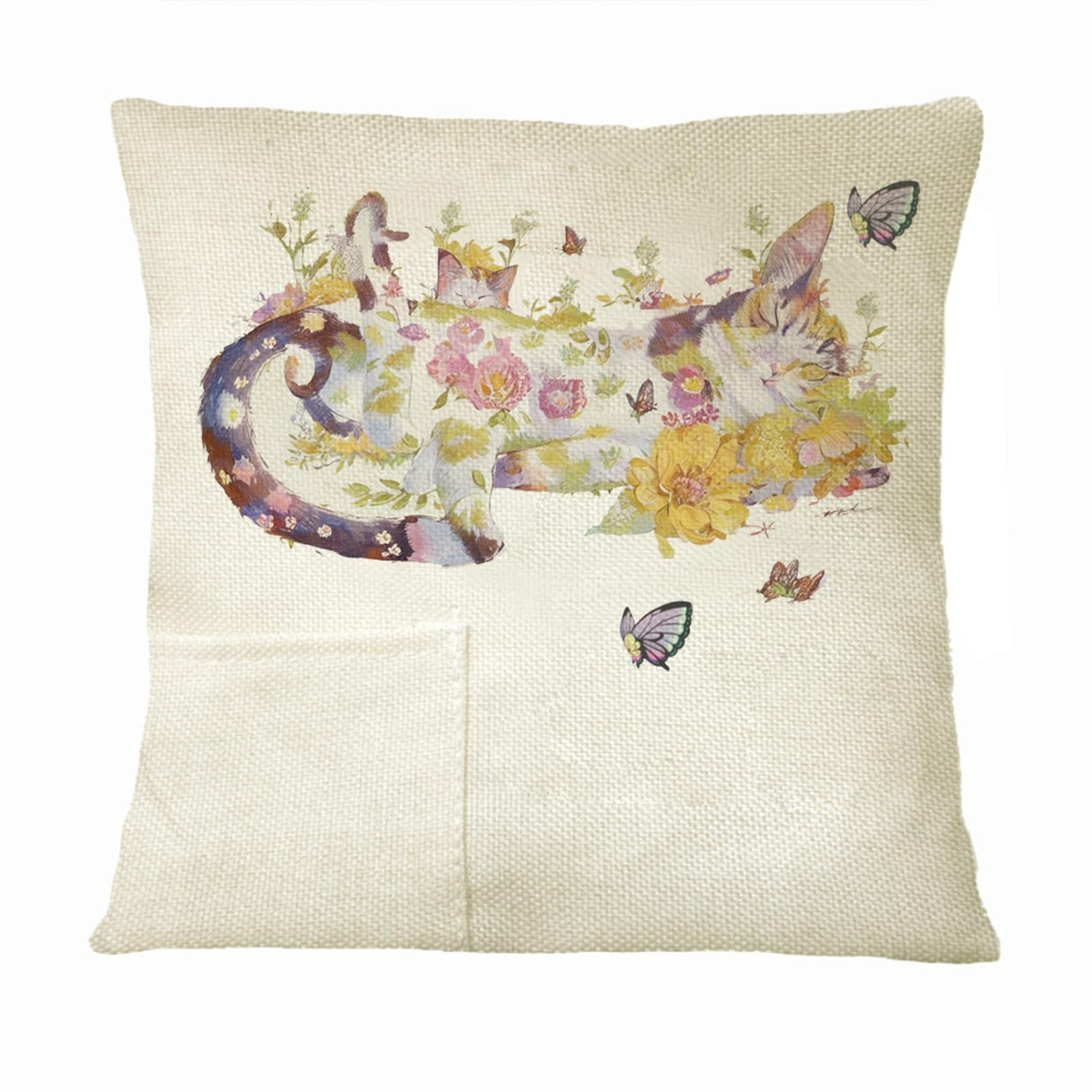 QOMOLANGMA 10 pcs Sublimation Blank Dense Linen Pillow Case Tooth Fairy Pillowcase for Heat Press Transfer DIY(7.87" x 7.87") QOMOLANGMA