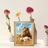TUTUMAY21 Diamond Paintings Kits for Adults Nativity Diamond Art Kits Lion and Lamb in The Field Diamonds Arts and Crafts for Beginner Home Religious Wall Decor 12x16 inch TUTUMAY21