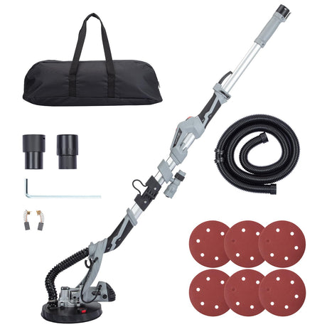 Drywall Sander, 710W Electric Sander with 6 Sanding Discs, Variable Speed 800-1700 RPM Wall Sander with 6.6ft Dust Hose, LED Lights, Extendable Handle & Carrying Bag Garvee