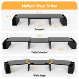 Simple Houseware Desk Dual Monitor Stand Riser with Drawer, Black Simple Houseware