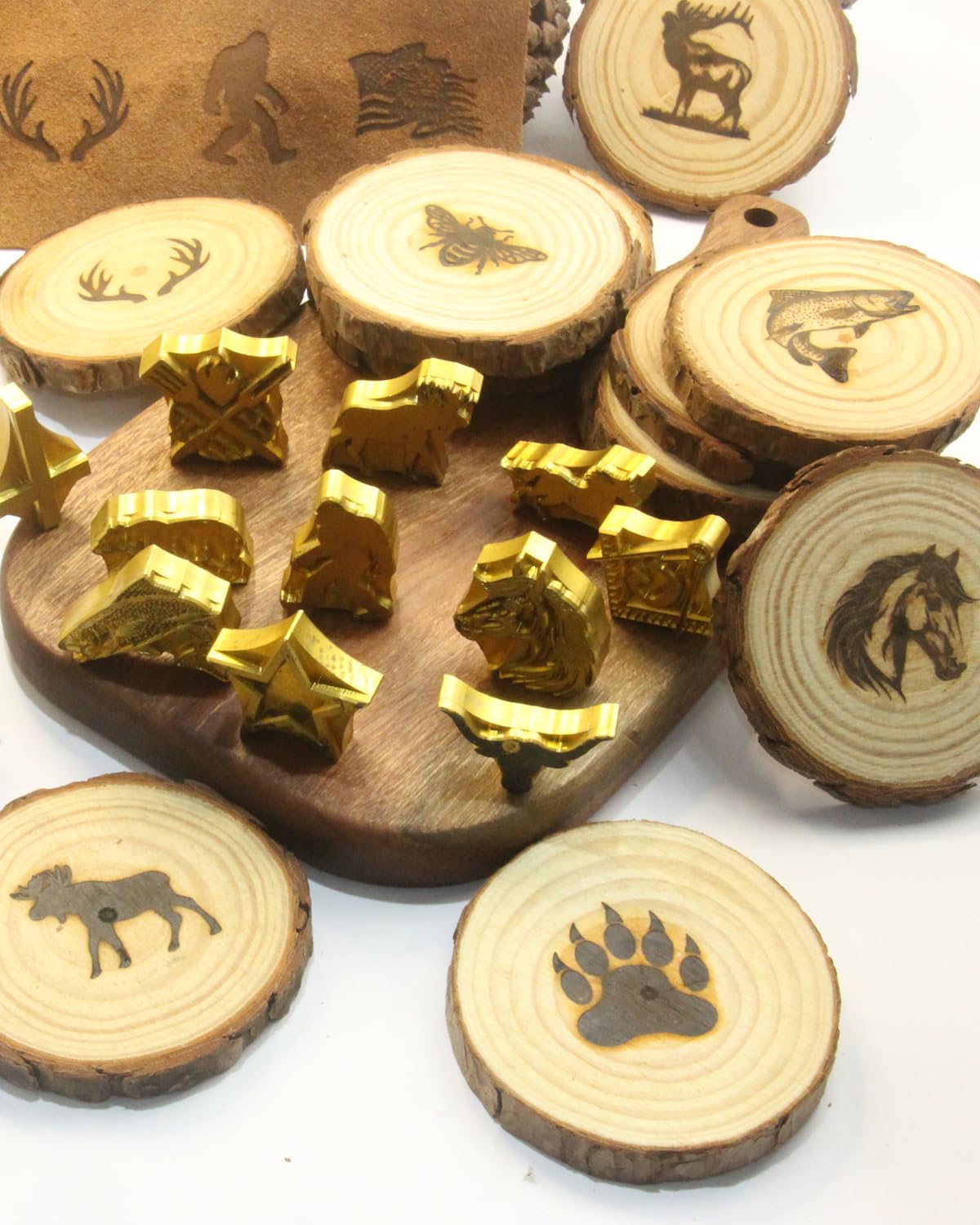 AIMOADO Compass Branding Iron Stamp, 1 1/2" Wood Branding Iron Personalized Logo for Meat, Burger, Wood, Hats with Full Set Tools AIMOADO