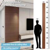 Art3d WPC Slat Wall Panels, 8-Pack 108 x 6 Inch 3D Wall Accents for Interior Wall Decor, Living Room, Bedroom, Teak Art3d