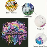Rainbow Rose Diamond Painting Kits for Adults Beginners, Diamond Art Kit for Sweet Home,DIY Full Round Drill Diamond Dot Gem Art Kits for Adults Home Wall Decor 13.8 x 13.8 inch GEMFAMILY