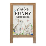 Glitzhome 24”H Easter Wooden Porch Sign, Bunny Sign Decor Rustic Rabbit Decoration Welcome Porch Decor for Easter Yard Entryway glitzhome