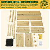 Yardenaler 47.1x22.6x29.9in Raised Garden Bed with Legs, Outdoor Elevated Wood Planted Box with Liner & Drainage Hole for Vegetable Flower, Backyard and Patio, Natural Yardenaler