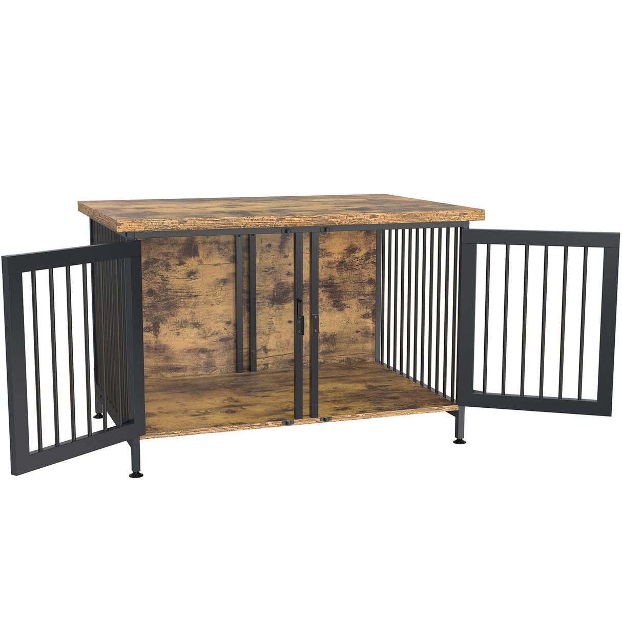 GDLF Double Dog Crate with Divider for 2 Small Dogs or 1 Dog, Furniture Style Kennel Indoor Cage with Removable Panel (Int.dims:36.2”Wx24.5”Dx21”H) GDLF