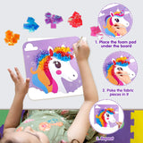 Poke in Art for Kids Unicorns Rainbow Mermaid Butterfly Cupcake Arts and Crafts for Kids 4-8 Boys Girls Home Decor Birthday Christmas Gifts 6 DIY Themes Creative Activity Game Plunack