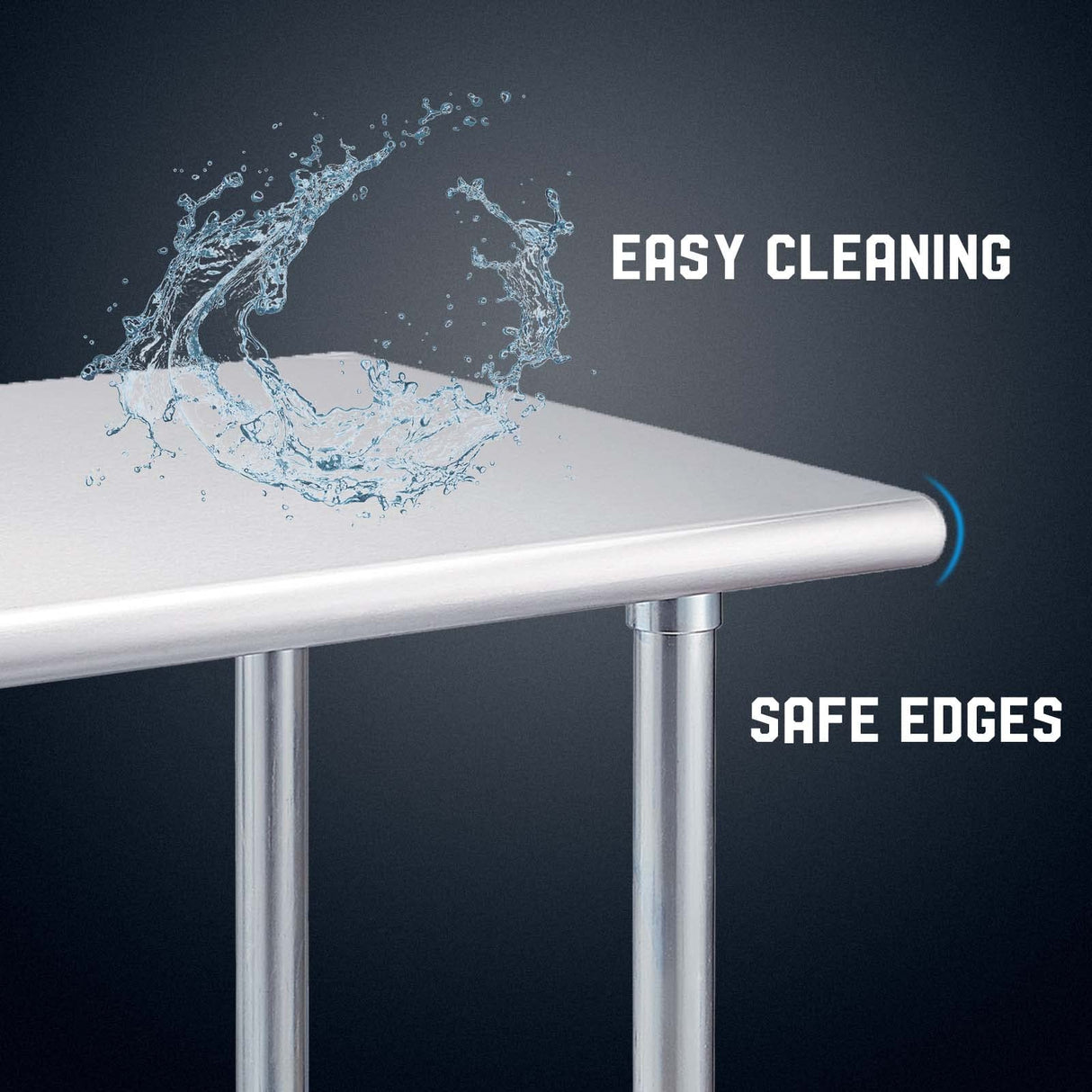 Profeeshaw Stainless Steel Table with Wheels 24x36 Inch, NSF Commercial Kitchen Prep & Work Table with Undershelf and Galvanized Legs for Restaurant, Bar, Utility Room and Garage Heavy Duty Table Profeeshaw