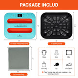 MECOLOUR Heat Press Machine for T-Shirts 12"X10", Heat Transfer Machine 110V for Sublimation,Tote Bags,Pillows,Dresses, Fast Heating, High Pressure, Precise Temperature Control, Insulated Safety Base MECOLOUR