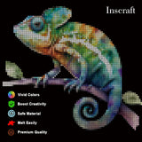 INSCRAFT 28,000 Mini Fuse Beads, 2.6mm 48 Colors Melty Beads with 7 Pegboards 15 Ironing Sheets 2 Tweezers 2 Ironing Papers & 6 Chain Accessories INSCRAFT