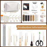 JUPEAN Bookbinding Kit, Book Making Kit, Bookbinding Punching Guide Set, 11.6”x7.9” Hole Punching Book Press Books Binding Materials with Bone Folder Awl Binding Strap for Craft DIY JUPEAN