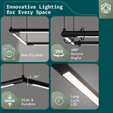 Solvita Pool Table Light –Premium LED Billiard Light, Flicker-Free, Adjustable Height & 360° Rotatable Design – Bright White 3000K (Rectangle 49.6 x 25 inch) Solvita