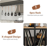 Wooden Kitchen Island with Power Outlet & LED Lights - Bakers Rack with Storage, Large Kitchen Island Table with 3 Tier Microwave Stand Oven Shelf, Coffee Bar Table with 6 Hooks LALFPET