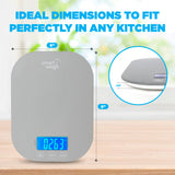Smart Weigh Gray Digital Kitchen Scale for Cooking, Weight Loss, Calorie Tracking, Baking, Food Portion Control, and Meal Prep - Accurate Measurements in Grams and Ounces Smart Weigh