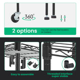 PayLessHere | 6-Tier Wire Shelf with Wheels | 48"x18"x76" | Black | Adjustable Racks | Heavy-Duty Storage Shelves, Holds Upto 600 lbs | Rust-Resistant, No-Tool Assembly | for Home, Garage Shelving PayLessHere
