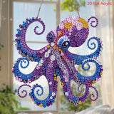 Celegoods Octopus Diamond Art Hanging Kits for Adults Beginners, Rhinestone Beads Acrylic Hanging Pendant Diamond Painting Dots Art Small Kits Hanging Decor, DIY Craft for Home Garden Decor Celegoods