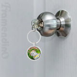 Framendino, 10 Pack Sublimation Keychains Blanks Metal Heat Transfer Round Press Keychain for DIY Crafts Photo Framendino