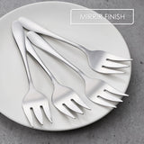 Stainless Steel Serving Forks, E-far 4-Piece Metal Hostess Serving Utensils Set for Meat Catering Buffet Party Kitchen Restaurant, Non-toxic & Dishwasher Safe E-far