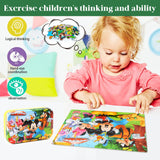 MZZOTOY Puzzles for Kids Ages 4-8, 60 Piece Puzzles for Kids Ages 3-5 in a Metal Box Girls and Boys Learning Educational Jigsaw Puzzle Toys Gifts MZZOTOY