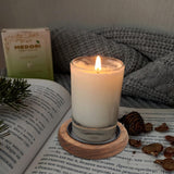 LOYORTY 6PCS Wooden Candle Holder Farmhouse Decor, Round Candle Holders for Pillar Candles, Small Decorative Tray Riser, Wooden Plate Pedestal Stand for Table Centerpiece, Coffee Table, Brown LOYORTY