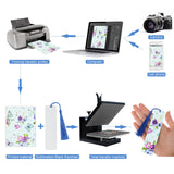 Tenare 30 Pieces Sublimation Blank Bookmark Heat Transfer Metal Aluminum DIY Bookmark with Hole and Colorful Tassels for Crafts, Birthday Wedding, Single-Sided Printing Tenare