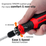 IRONCUBE Multi Ratcheting Screwdriver Set: 21 in 1 Magnetic Multiple bits Suitable for Everyday Household Use ironcube