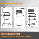 Lezbanz Upgraded Heavy Duty Fishing Rod Rack for Garage, Fishing Pole Holders for 12 Rods with Hooks and Pegboard, Fishing Cart with Reel Rack, Fishing Gear Holder Lezbanz