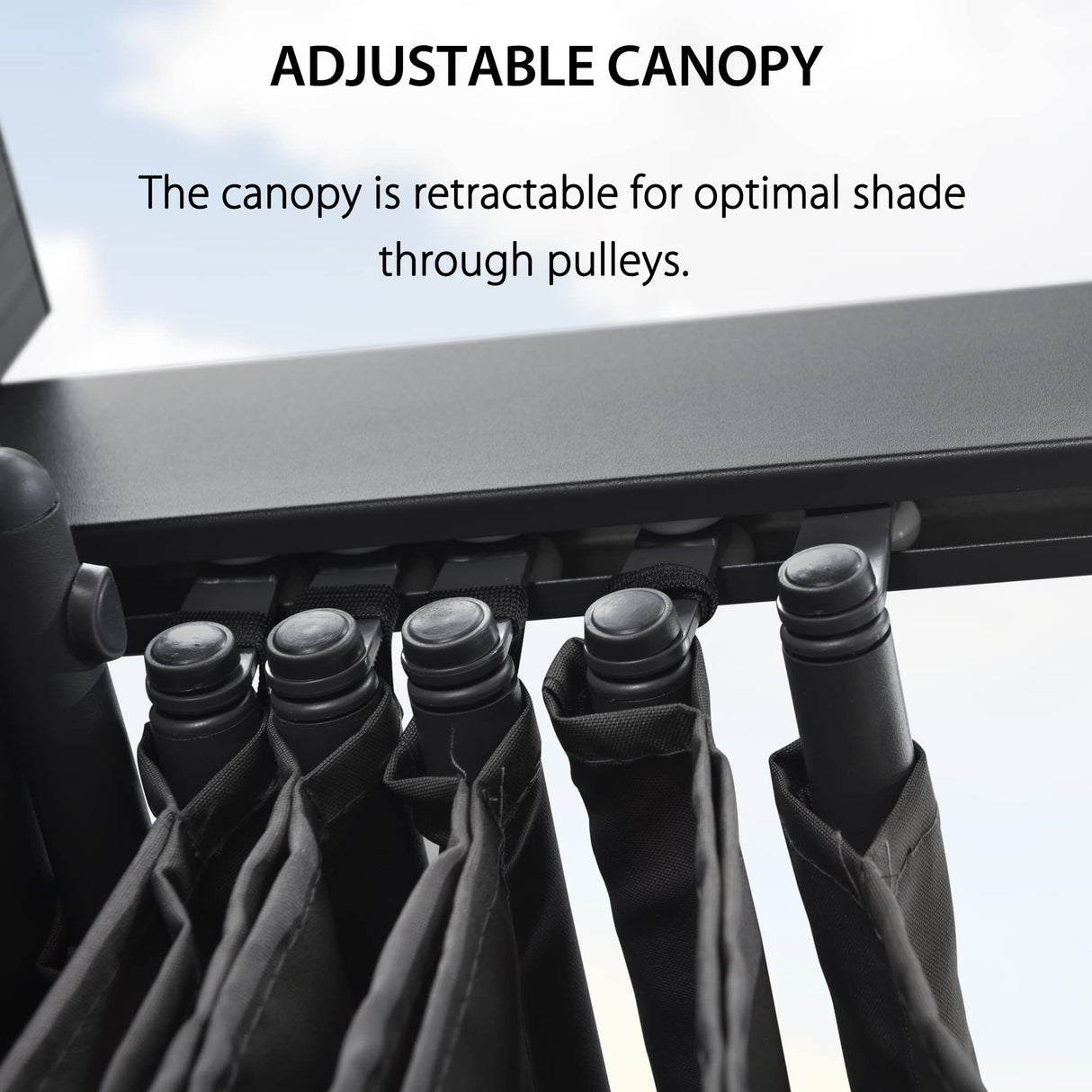 PURPLE LEAF 12' X 16' Outdoor Pergola with Retractable Canopy Aluminum Shelter for Porch Garden Beach Sun Shade Pavilion Grape Trellis Grill Gazebo Modern Backyard Deck Metal Patio Pergola Gray PURPLE LEAF