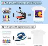 Sublimation Paper 120 Sheets 8.5 x 11 Inches for Any Inkjet Printer with Sublimation Ink Epson, Sawgrass, Heat Transfer Sublimation for Mugs T-shirts Light Fabric(FREE 1 Roll Heat Tape) Annaako