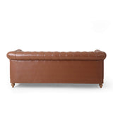 Christopher Knight Home Castalia Sofas, Cognac Brown + Natural Christopher Knight Home